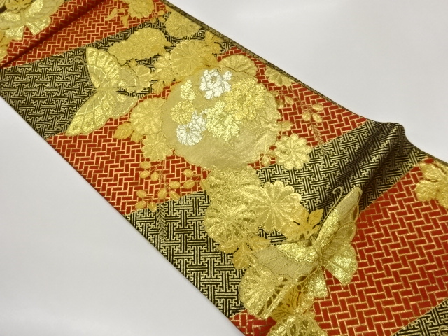 JAPANESE KIMONO / FUKURO OBI / SNOWFLAKE / AUTUMN GRASS / BUTTERFLY PA